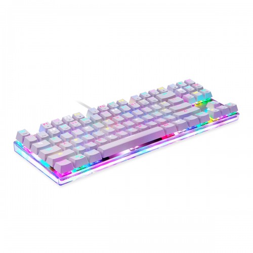 Mechaninė žaidimų klaviatūra Motospeed K87S RGB (balta)-Laidinė