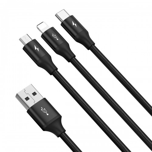 USB laidas 3in1 Baseus Rapid Series, USB į micro USB / USB-C /