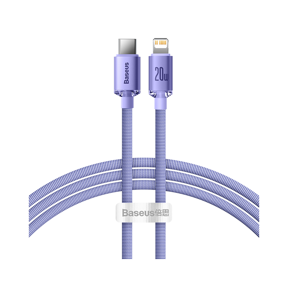 "Baseus Crystal Shine" USB kabelis-C į "Lightning", 20W, PD "Baseus Crystal Shine" USB kabelis-C į "Lightning", 20W, PD