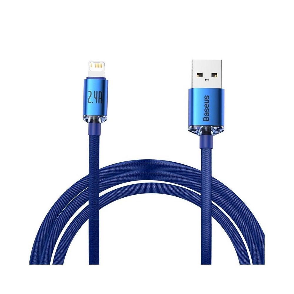 "Baseus Crystal Shine" kabelis USB-Lightning, 2,4 A, 2 m "Baseus Crystal Shine" kabelis USB-Lightning, 2,4 A, 2 m