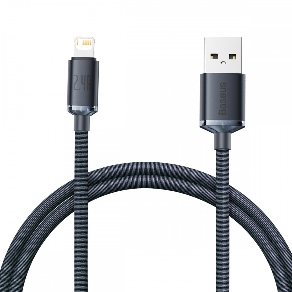 "Baseus Crystal Shine" kabelis USB-Lightning, 2,4 A, 1,2 m