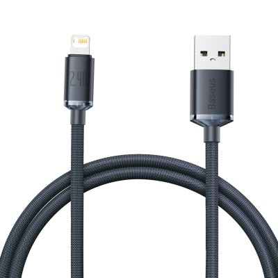 "Baseus Crystal Shine" kabelis USB-Lightning, 2,4 A, 1,2 m
