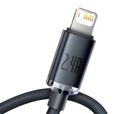 "Baseus Crystal Shine" kabelis USB-Lightning, 2,4 A, 1,2 m