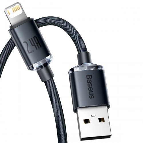 "Baseus Crystal Shine" kabelis USB-Lightning, 2,4 A, 1,2 m