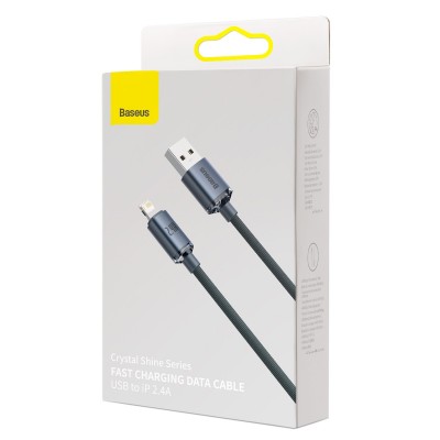 "Baseus Crystal Shine" kabelis USB-Lightning, 2,4 A, 1,2 m