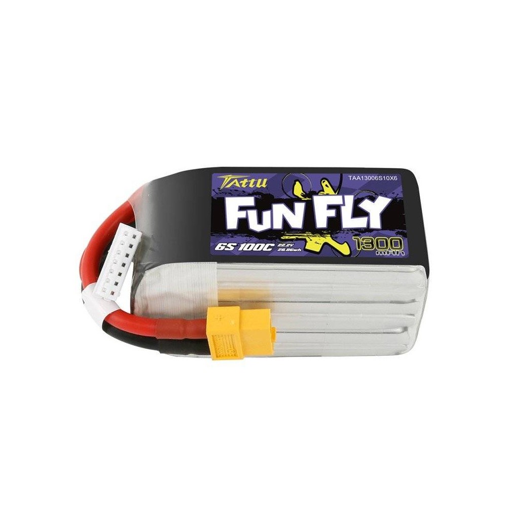 Tattu "Funfly" baterija 1300mAh 22,2V 100C 6S1P XT60-Pagrindinis