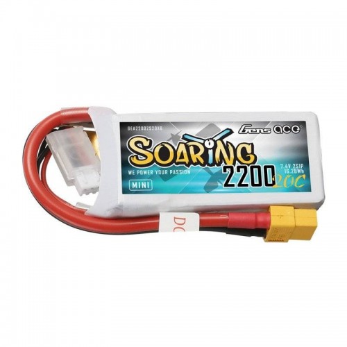 "GensAce Soaring Mini LiPo" 2200mAh 7.4V 20C 2S1P