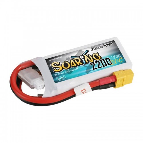 "GensAce Soaring Mini LiPo" 2200mAh 7.4V 20C 2S1P