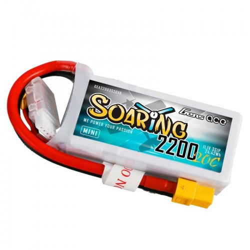 Akumuliatorius GensAce Soaring Mini LiPo 2200mAh 11.1V 20C 3S1P