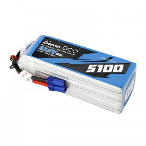 "GensAce" 5100mAh 22.2V 80C 6S1P EC5 akumuliatorius-Pagrindinis