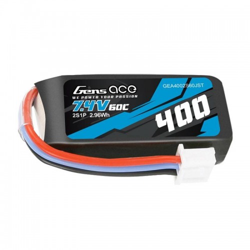 Gens Ace 400mAh 7.4V 60C 2S1P JST baterija-LiFePO4, Li-Ion