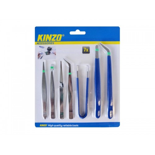 Pincetas KINZO 7vnt-Pincetas, kabliukai