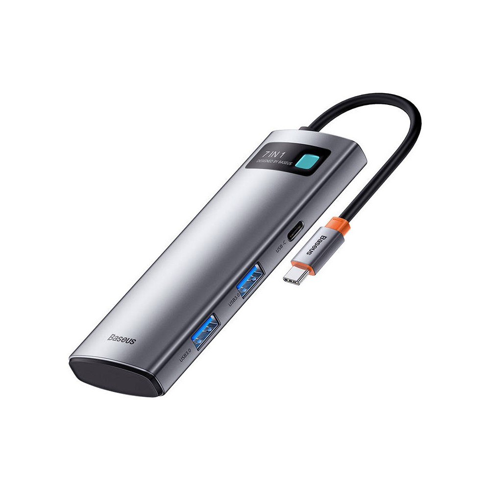 "Baseus" šakotuvo adapteris 7in1 USB-C į 2x USB 3.0 + HDMI + "Baseus" šakotuvo adapteris 7in1 USB-C į 2x USB 3.0 + HDMI +