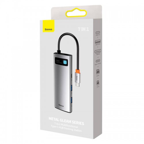 "Baseus" šakotuvo adapteris 7in1 USB-C į 2x USB 3.0 + HDMI + "Baseus" šakotuvo adapteris 7in1 USB-C į 2x USB 3.0 + HDMI +