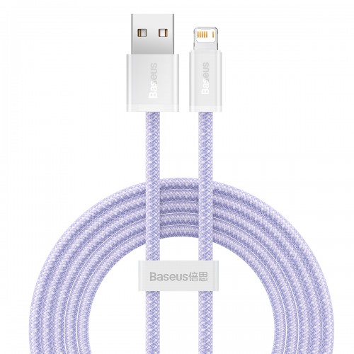"Baseus Dynamic" kabelis USB-Lightning, 2,4 A, 2 m (violetinės "Baseus Dynamic" kabelis USB-Lightning, 2,4 A, 2 m (violetinės