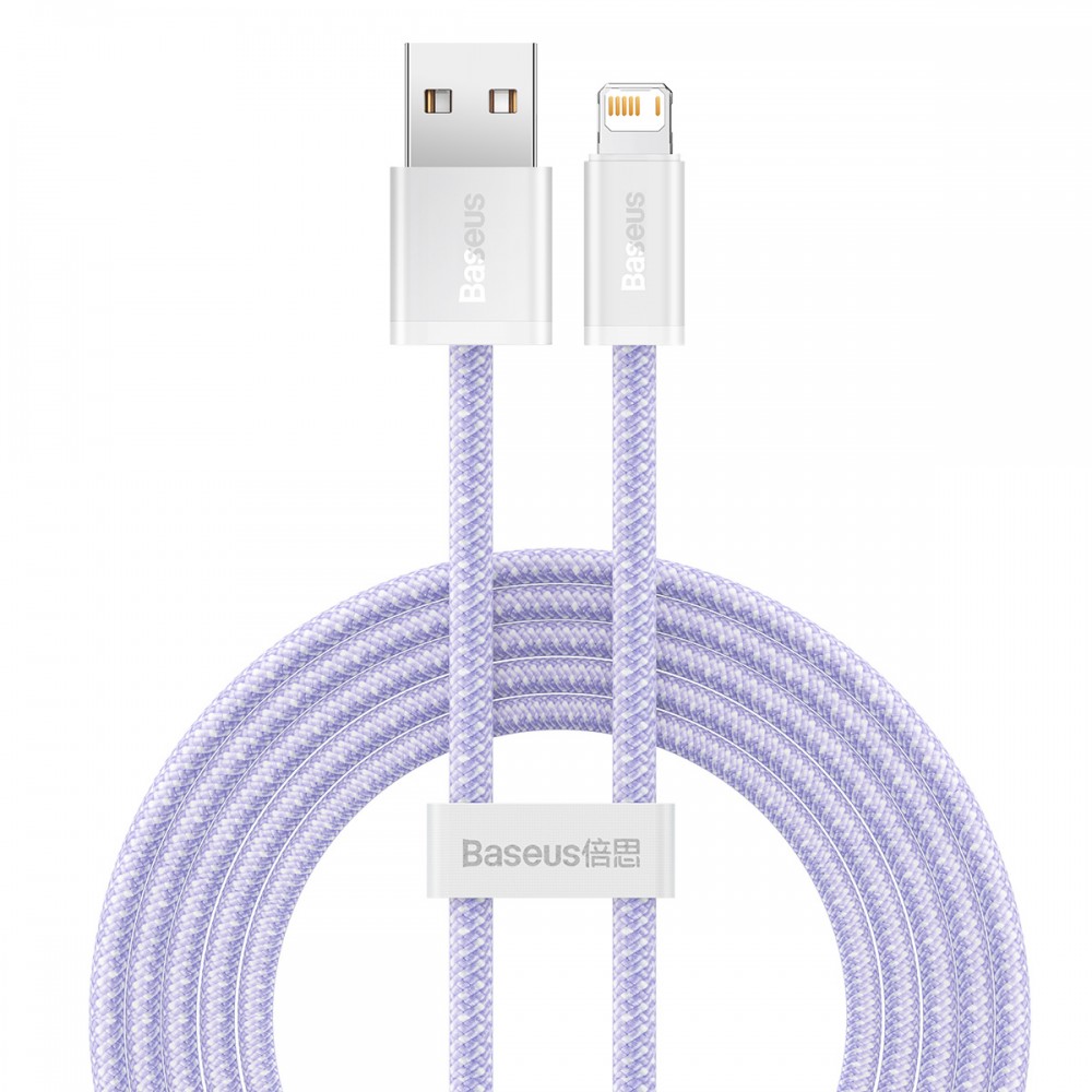 "Baseus Dynamic" kabelis USB-Lightning, 2,4 A, 2 m (violetinės "Baseus Dynamic" kabelis USB-Lightning, 2,4 A, 2 m (violetinės