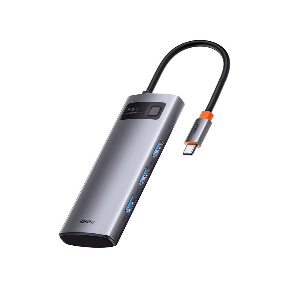 "Baseus" šakotuvo adapteris 5in1 USB-C į 3x USB 3.0 + HDMI + "Baseus" šakotuvo adapteris 5in1 USB-C į 3x USB 3.0 + HDMI +