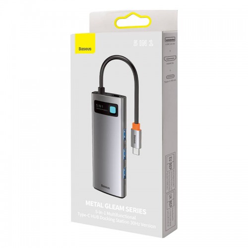 "Baseus" šakotuvo adapteris 5in1 USB-C į 3x USB 3.0 + HDMI + "Baseus" šakotuvo adapteris 5in1 USB-C į 3x USB 3.0 + HDMI +