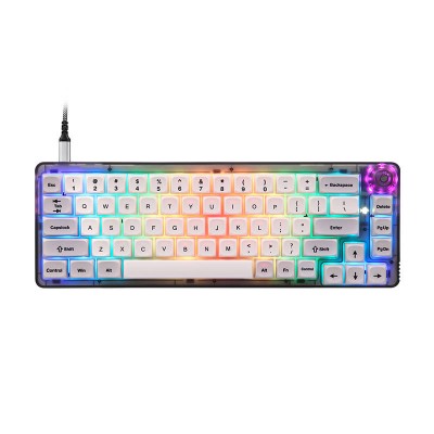 Mechaninė žaidimų klaviatūra Motospeed CK69 RGB (balta)-Laidinė