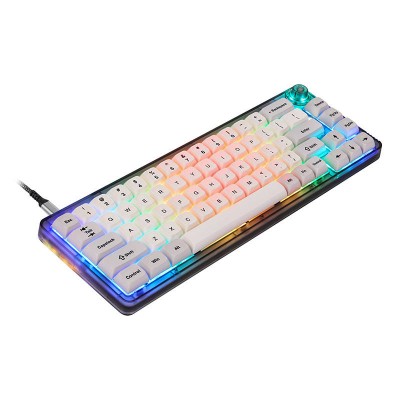 Mechaninė žaidimų klaviatūra Motospeed CK69 RGB (balta)-Laidinė