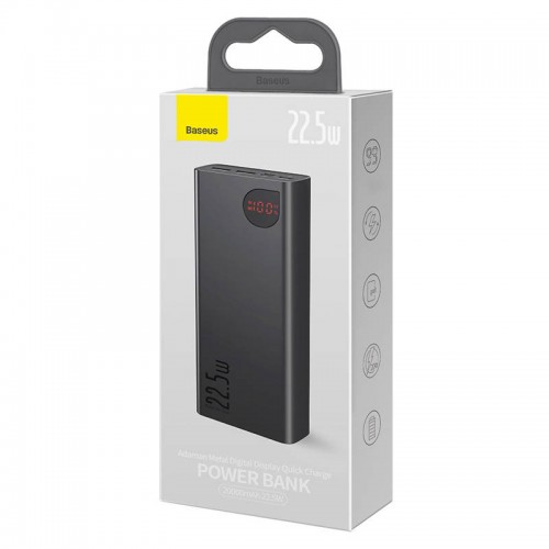 Maitinimo baterija "Baseus Adaman Metal", 20000 mAh, 22,5 W