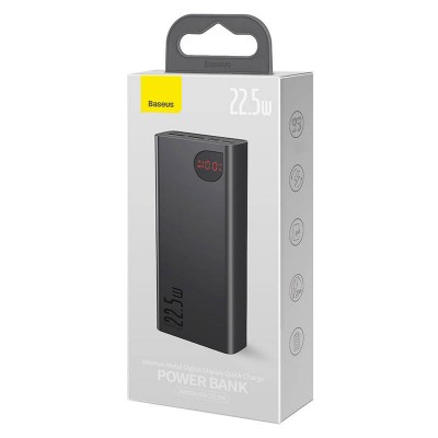Maitinimo baterija "Baseus Adaman Metal", 20000 mAh, 22,5 W
