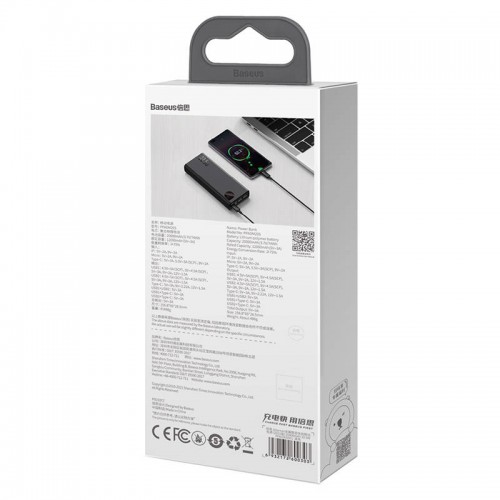 Maitinimo baterija "Baseus Adaman Metal", 20000 mAh, 22,5 W