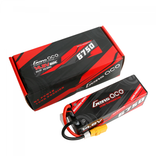 Akumuliatorius Gens Ace 6750mAh 14.8V 60C 4S1P kietas