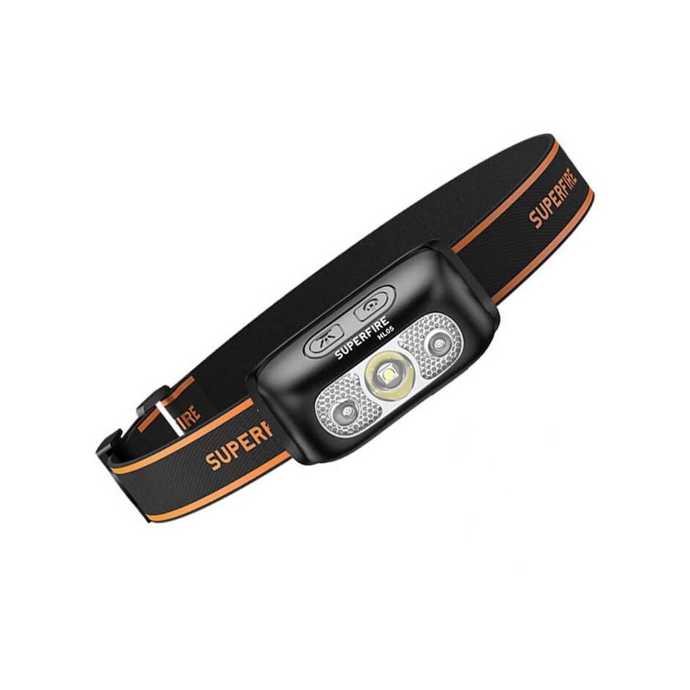 Superfire HL05-D priekinis žibintas, 110 lm, USB-Pagrindinis Superfire HL05-D priekinis žibintas, 110 lm, USB-Pagrindinis