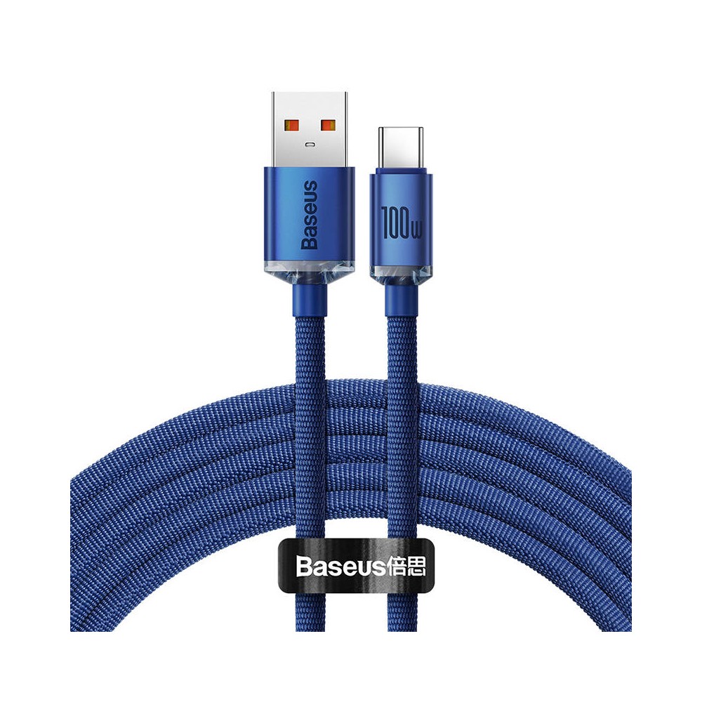 "Baseus Crystal Shine" USB laidas į USB-C, 5A100W1,2 m "Baseus Crystal Shine" USB laidas į USB-C, 5A100W1,2 m