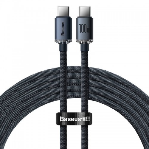 "Baseus Crystal Shine" USB kabelis-C į USB-C, 100 W, 1,2 m