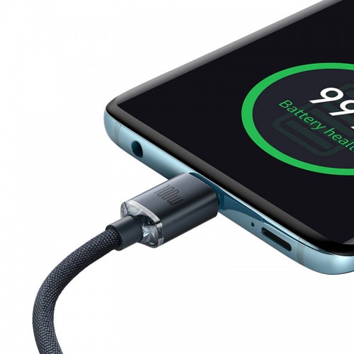 "Baseus Crystal Shine" USB kabelis-C į USB-C, 100 W, 1,2 m
