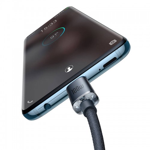 "Baseus Crystal Shine" USB kabelis-C į USB-C, 100 W, 1,2 m