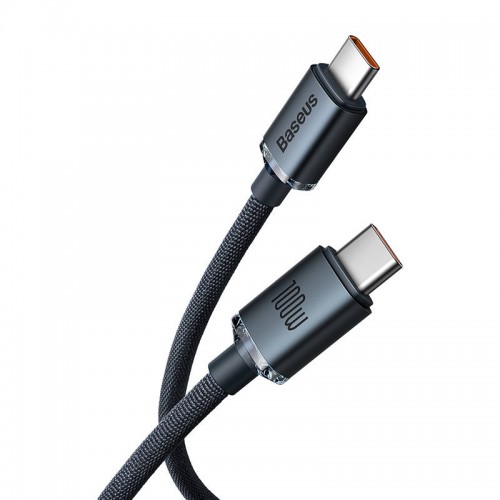 "Baseus Crystal Shine" USB kabelis-C į USB-C, 100 W, 1,2 m
