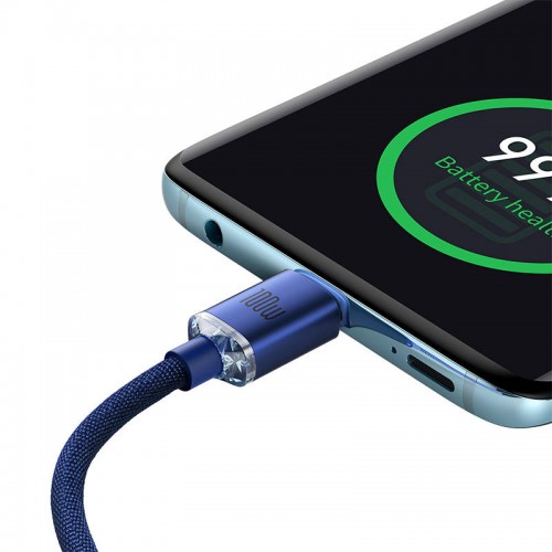 "Baseus Crystal Shine" USB kabelis-C į USB-C, 100 W, 1,2 m "Baseus Crystal Shine" USB kabelis-C į USB-C, 100 W, 1,2 m