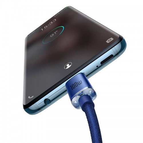 "Baseus Crystal Shine" USB kabelis-C į USB-C, 100 W, 1,2 m "Baseus Crystal Shine" USB kabelis-C į USB-C, 100 W, 1,2 m