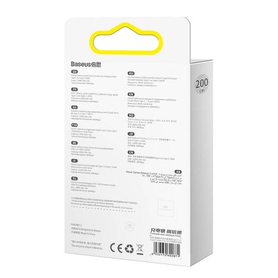 "Baseus Crystal Shine" USB kabelis-C į USB-C, 100 W, 2 m