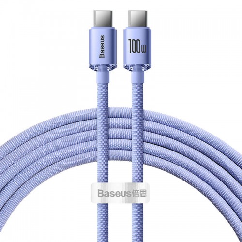 "Baseus Crystal Shine" USB kabelis-C į USB-C, 100 W, 2 m "Baseus Crystal Shine" USB kabelis-C į USB-C, 100 W, 2 m