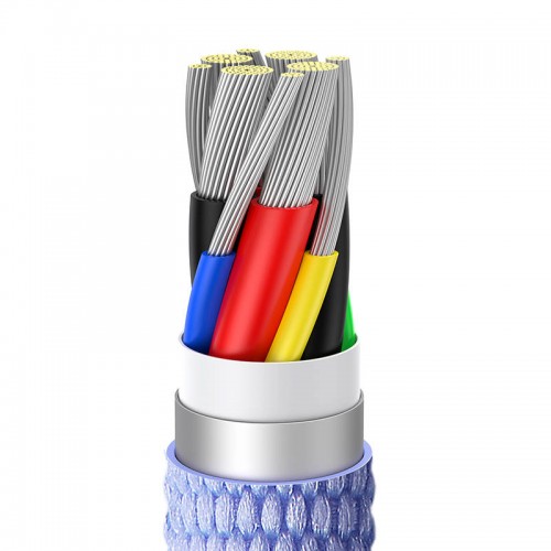 "Baseus Crystal Shine" USB kabelis-C į USB-C, 100 W, 2 m "Baseus Crystal Shine" USB kabelis-C į USB-C, 100 W, 2 m