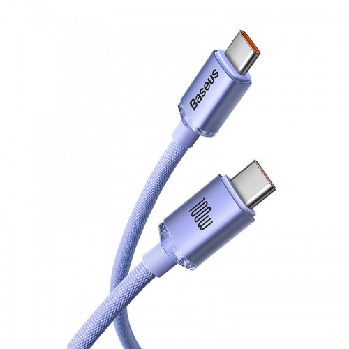 "Baseus Crystal Shine" USB kabelis-C į USB-C, 100 W, 2 m "Baseus Crystal Shine" USB kabelis-C į USB-C, 100 W, 2 m