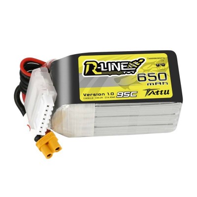 Tattu R-Linija 650mAh 22,2V 95C 6S1P XT30U-F baterija-LiFePO4