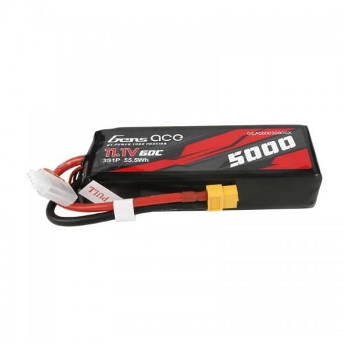 Akumuliatorius Gens Ace 5000mAh 11,1V 60C 3S1P Shorty