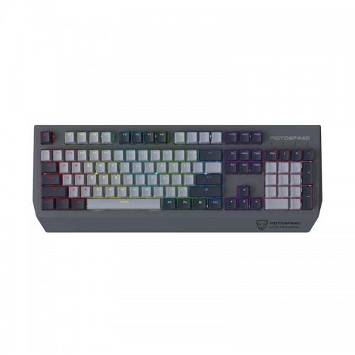 Mechaninė žaidimų klaviatūra Motospeed CK99 RGB (juoda ir