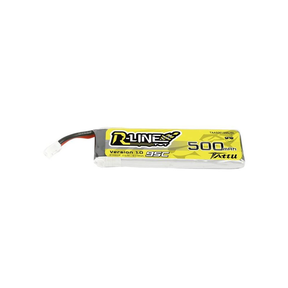 Akumuliatorius Tattu 500mAh 3.7V 95C 1S1P Long-LiFePO4, Li-Ion