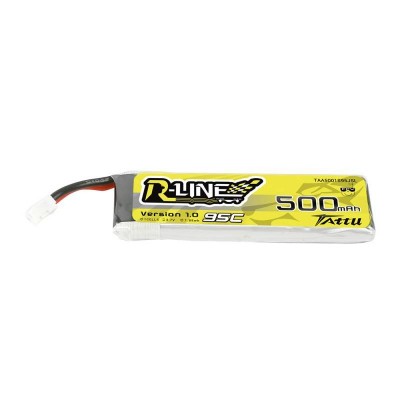 Akumuliatorius Tattu 500mAh 3.7V 95C 1S1P Long-LiFePO4, Li-Ion