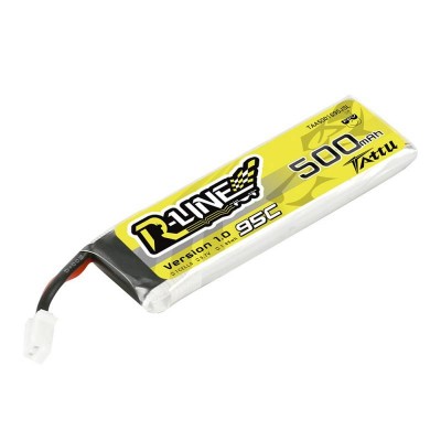 Akumuliatorius Tattu 500mAh 3.7V 95C 1S1P Long-LiFePO4, Li-Ion