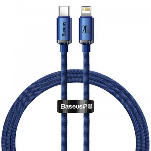 "Baseus Crystal" USB kabelis-C į "Lightning", 20W, 1,2 m
