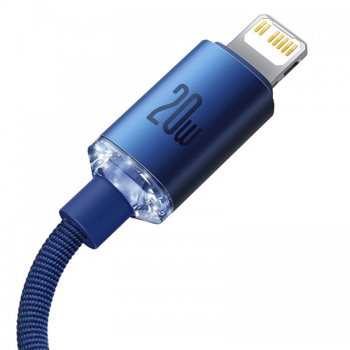 "Baseus Crystal" USB kabelis-C į "Lightning", 20W, 1,2 m