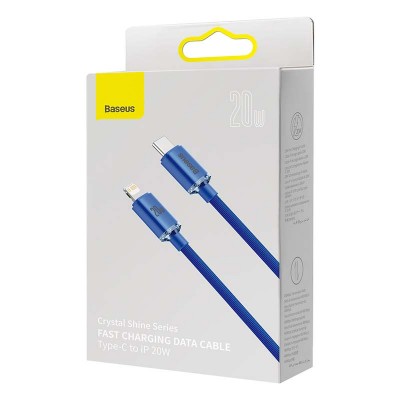 "Baseus Crystal" USB kabelis-C į "Lightning", 20W, 1,2 m
