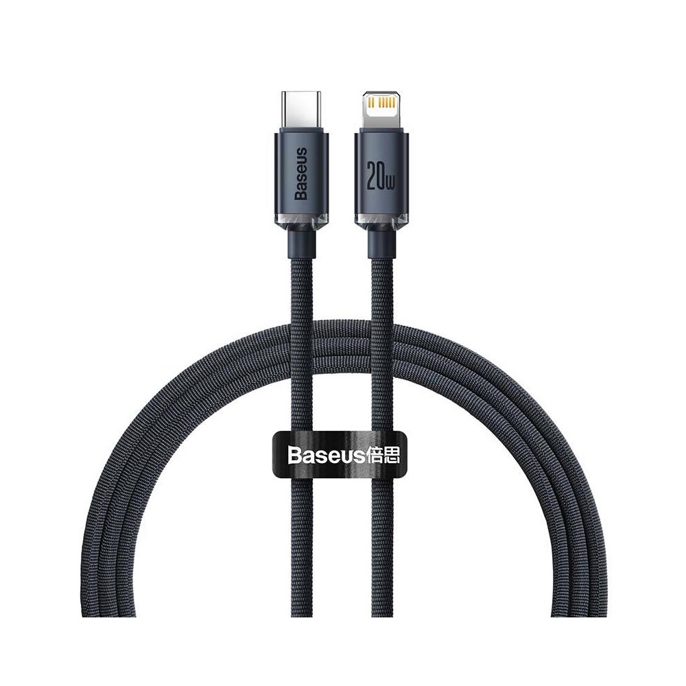 "Baseus Crystal" USB kabelis-C į "Lightning", 20W, PD, 1,2 m "Baseus Crystal" USB kabelis-C į "Lightning", 20W, PD, 1,2 m